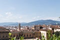 Florence Italy cityscape aerial view from Palazzo Pitti on a summer sunny day Royalty Free Stock Photo