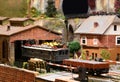 Florence, ITALY - December 2019: Miniature railway model with trains Royalty Free Stock Photo