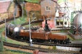 Florence, ITALY - December 2019: Miniature railway model with trains Royalty Free Stock Photo