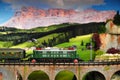 Florence, ITALY - December 2019: Miniature railway model with trains Royalty Free Stock Photo