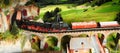 Florence, ITALY - December 2019: Miniature railway model with trains Royalty Free Stock Photo