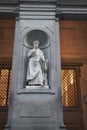 View of a statue at the Uffizi Gallery courtyard Royalty Free Stock Photo