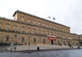 FLORENCE, ITALY - 16 FEBRUARY, 2016: View to Pitti Palace, a vast, mainly Renaissance, palace in Florence, Italy Royalty Free Stock Photo