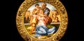 Florence, Italy: Holy Family with the Young St. John Baptist - named Doni Tondo - by Michelangelo Buonarroti, 1507