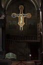 Florence, Italy - 2021, January 31: Giotto`s Crucifix from Florence`s Ognissanti church