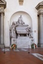 The cenotaph of Dante Alighieri at the Basilica of Santa Croce in Florence