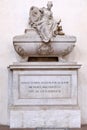 The cenotaph of Niccolo Machiavelli at the Basilica of Santa Croce in Florence Royalty Free Stock Photo