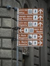 Destination signs in Florence