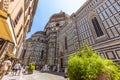 Florence, Italy - July 22, 2021: The Duomo Cathedral in the medieval famous city of Florence, Italy Royalty Free Stock Photo