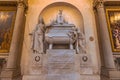 Florence, Italy - July 22, 2021: Tomb of Dante in the Church of Santa Croce in the medieval famous city of Florence, Italy Royalty Free Stock Photo