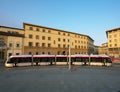 A tram passes near Firenze Santa Maria Novella station