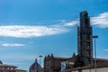 Florence, Italy - 25 June 2018: Basilica of Santa Maria Novella, Gothic beauty Dominican church at Florence with Bernini dome in