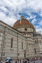 Florence, Italy - 25 June 2018: Cathedral Santa Maria del Fiore with magnificent Renaissance dome designed by Filippo Brunelleschi