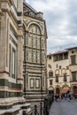 Florence, Italy - 25 June 2018: Cathedral Santa Maria del Fiore with magnificent Renaissance dome designed by Filippo Brunelleschi