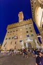 Florence, Italy from Piazza della Signoria with Palazzo Vechio Royalty Free Stock Photo