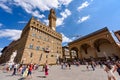 Florence, Italy from Piazza della Signoria with Palazzo Vechio Royalty Free Stock Photo