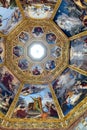 Ornate dome inside of Medici Chapel