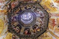 Frescoes inside the Brunelleschi dome of the Duomo Cathedral in Florence, Italy Royalty Free Stock Photo