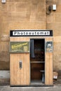 Vintage photo booth on the streets of Florence