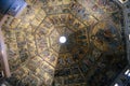 Panoramic view of interior of Florence Baptistery on Piazza del Duomo