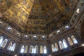 Panoramic view of interior of Florence Baptistery on Piazza del Duomo