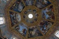 Panoramic view of interior cupola of the Medici Chapels (Cappelle Medicee)