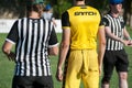 Quidditch players during a match at IQA World Cup 2018. Royalty Free Stock Photo