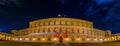 FLORENCE, ITALY, MARCH 15, 2016: Night view of the palazzo pitti gallery in the italian city florence...IMAGE Royalty Free Stock Photo