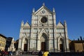 Florence, Italy - March 16, 2017: Unidentified persons visit the Basilica di Santa Croce in Florence, Italy Royalty Free Stock Photo