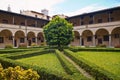 Florence, Italy - May 19, 2014: Tangerine tree in Laurentian library. Royalty Free Stock Photo