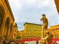 Florence, Italy - May 01, 2014: Tourists watching Trofeo Marzocco parade in Florence, Italy.