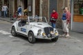 White roadster in the rally Mille Miglia 2010 edition