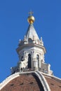 FLORENCE, ITALY - NOVEMBER, 2015: Brunelleschi dome, detail, Santa Croce cathedral Royalty Free Stock Photo