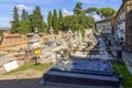 Florence, Italy - 03 October 2022: Cimitero delle Porte Sante cemetery on Michelangelo hill