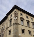 Florence, Italy - October 04, 2023: Colorful historic streets of Florence, Italy. Old street, building's facade, Royalty Free Stock Photo