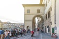 Entrance to the Vasari Corridor, an elevated enclosed passageway along the Arno river bankÃ Â¸Â¡ Florence, Italy