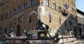 The Fountain of Neptune Fontana del Nettuno in Florence, Italy