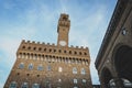 The Palazzo Vecchio, the town hall of Florence, located on the Piazza della Signoria Signoria square in Florence, Italy Royalty Free Stock Photo