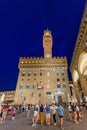 Florence, Italy from Piazza della Signoria with Palazzo Vechio Royalty Free Stock Photo