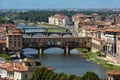 FLORENCE Italy with the Ponte Veccio of Firenze and Arno river