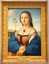 Florence, Italy - Portrait of Maddalena Doni, 1506, by Raffaello Sanzio. Raphael - Renaissance painting masterpiece Royalty Free Stock Photo