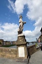 Florence, Italy, river Arno, statue Royalty Free Stock Photo