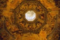 Florence, Italy. September 16, 2023. The ceiling of the cathedral of santa maria del fiore Royalty Free Stock Photo