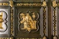 Detail of the Door of the North Gate in the Baptistery of San Giovanni, Florence Royalty Free Stock Photo