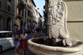 Fountain with drinking water in Florence, Italy