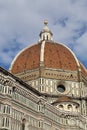 People on top of the dome of the cathedral of Florence, Italy Royalty Free Stock Photo