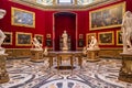 Florence, Italy - September 23, 2020: The tribune room in the Uffizi gallery in Florence.