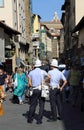 Two police officers in Florence, Italy