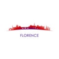 Florence, Italy skyline silhouette. Royalty Free Stock Photo
