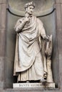 Florence, Italy. Statue of the famous poet Dante Alighieri Royalty Free Stock Photo